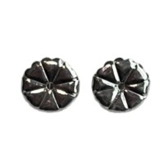 Tacori Sterling Silver & 18K Gold Black Lightening Onyx Bezel Set Earrings - LNC - Picture 10 of 10